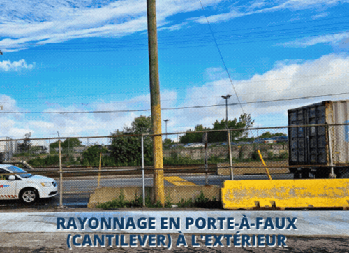 - Pedlex Rayonnage en porte-à-faux cantilever à l'extérieur projet d'aménagement industriel Pedlex