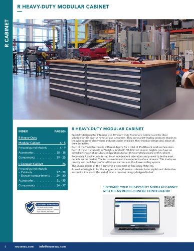 R Heavy-duty modular cabinet G01-MR26_03_Cabinets Pedlex Rousseau metal brochure catalogue