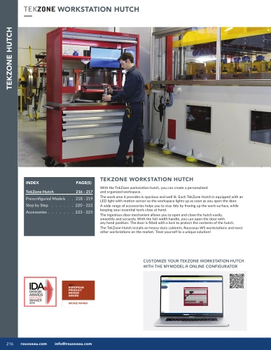 Tekzone Workstation Hutch G01-MR26_14_TekZone Pedlex Rousseau metal brochure catalogue
