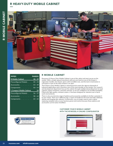 R Heavy-duty mobile cabinet G01-MR26_04_Cabinets_Mobiles Pedlex Rousseau metal brochure catalogue