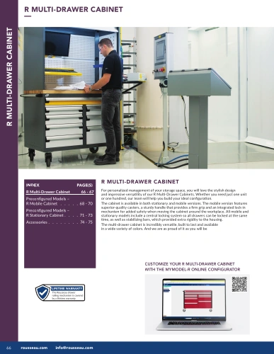 R Multi-drawer cabinet G01-MR26_05_Cabinets_Multi-Tiroirs Pedlex Rousseau metal brochure catalogue